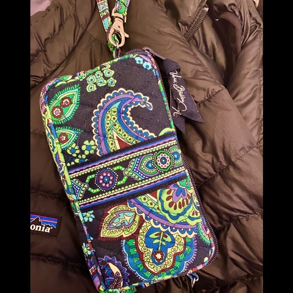 Vera Bradley Handbags - VERA BRADLEY Blue Green Paisley Rhapsody wristlet